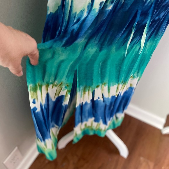 Vintage Nienhaus & Lotz Blue Green S/S Beach Tunic - Picture 7 of 9